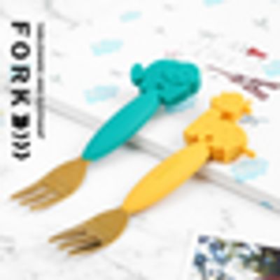 MINISO Cute Silicone and Stainless Steel Fork