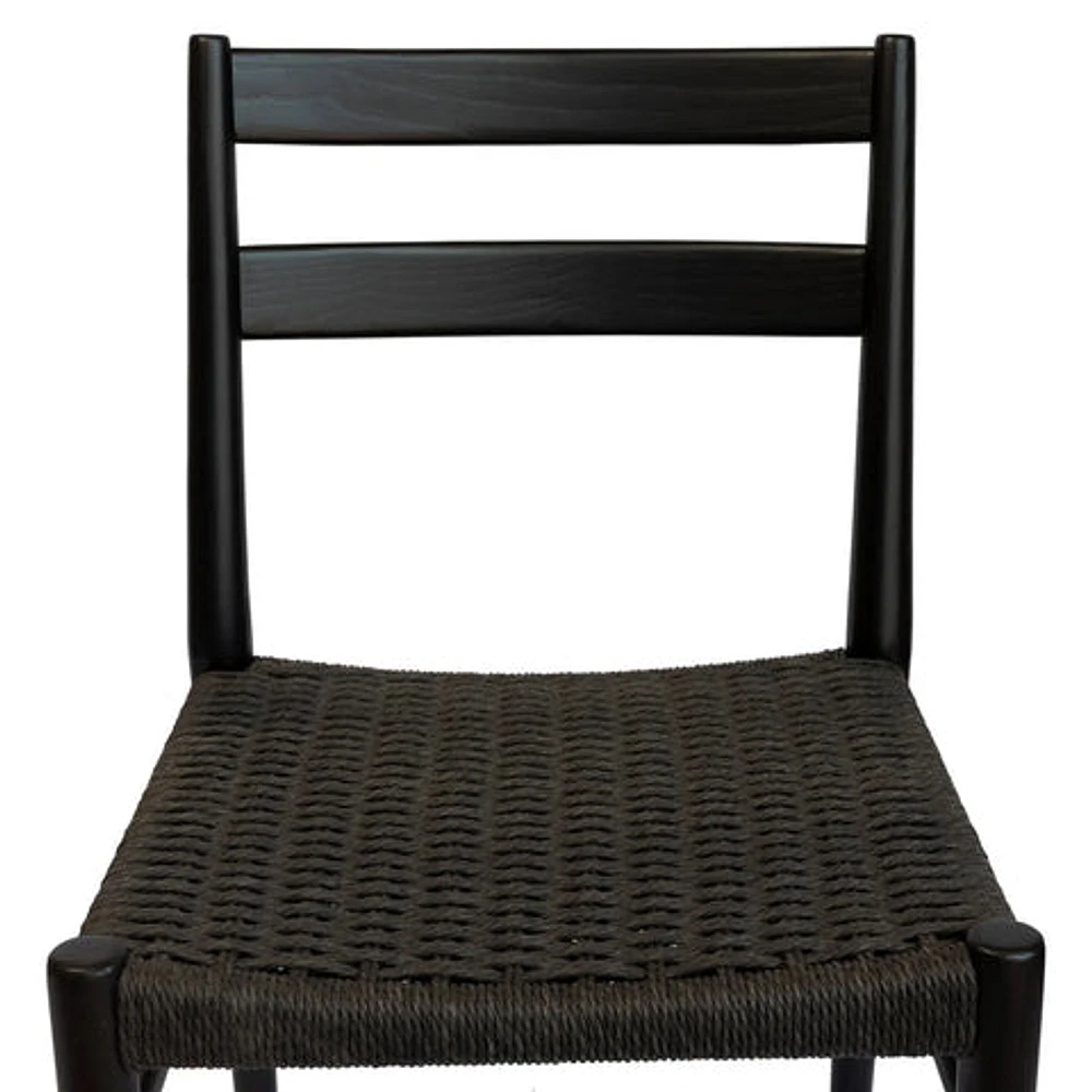 Jakarta Dining Chair - Black/Black Woven Seat