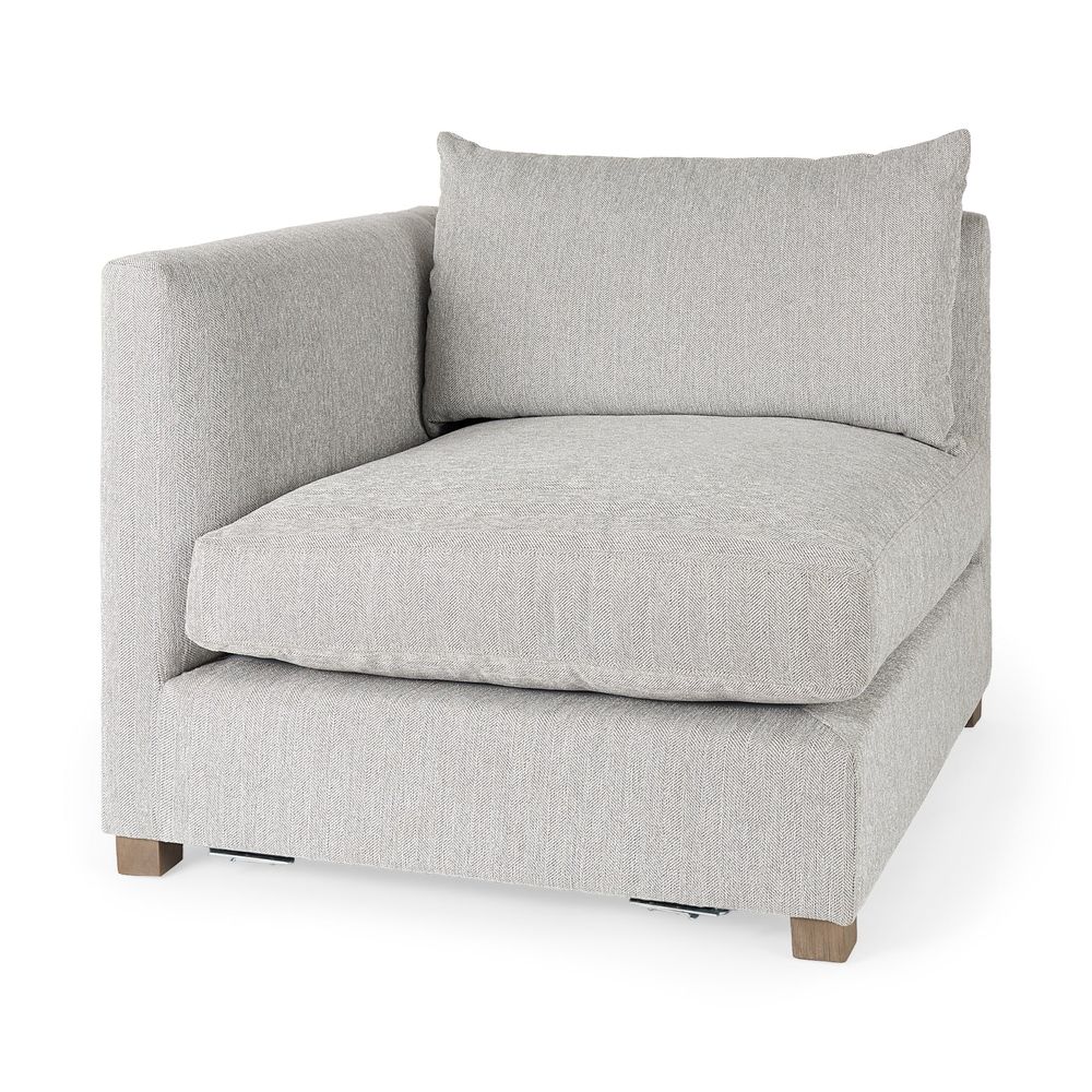 Valence Light Gray Modular Sofa Elements