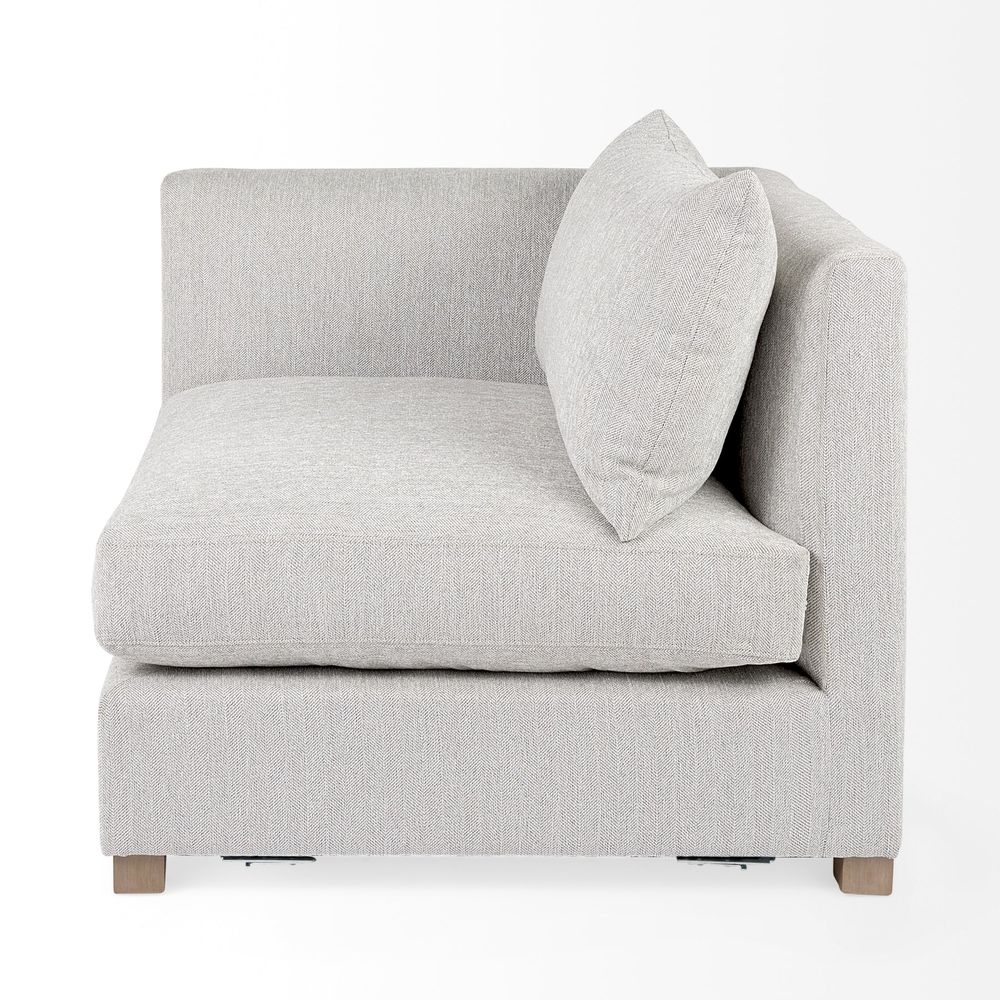 Valence Light Gray Modular Sofa Elements