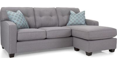 Blanche 2298 Chaise Sofa with Track Arms - Grey