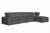 Mitzi Cloud Modular Sectional Pc Set Charcoal Grey