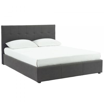 Extara 78" King Platform Storage Bed in Grey