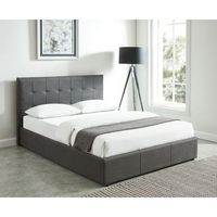 Extara 60" Queen Platform Storage Bed in Grey