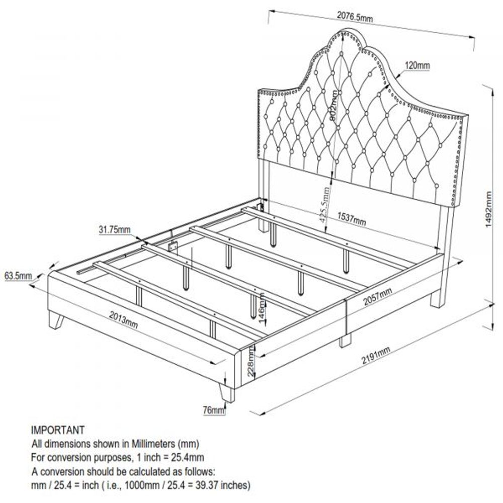 Greta 78" King Bed in