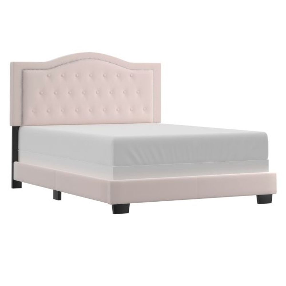 Pixie 60" Queen Bed in Blush Pink