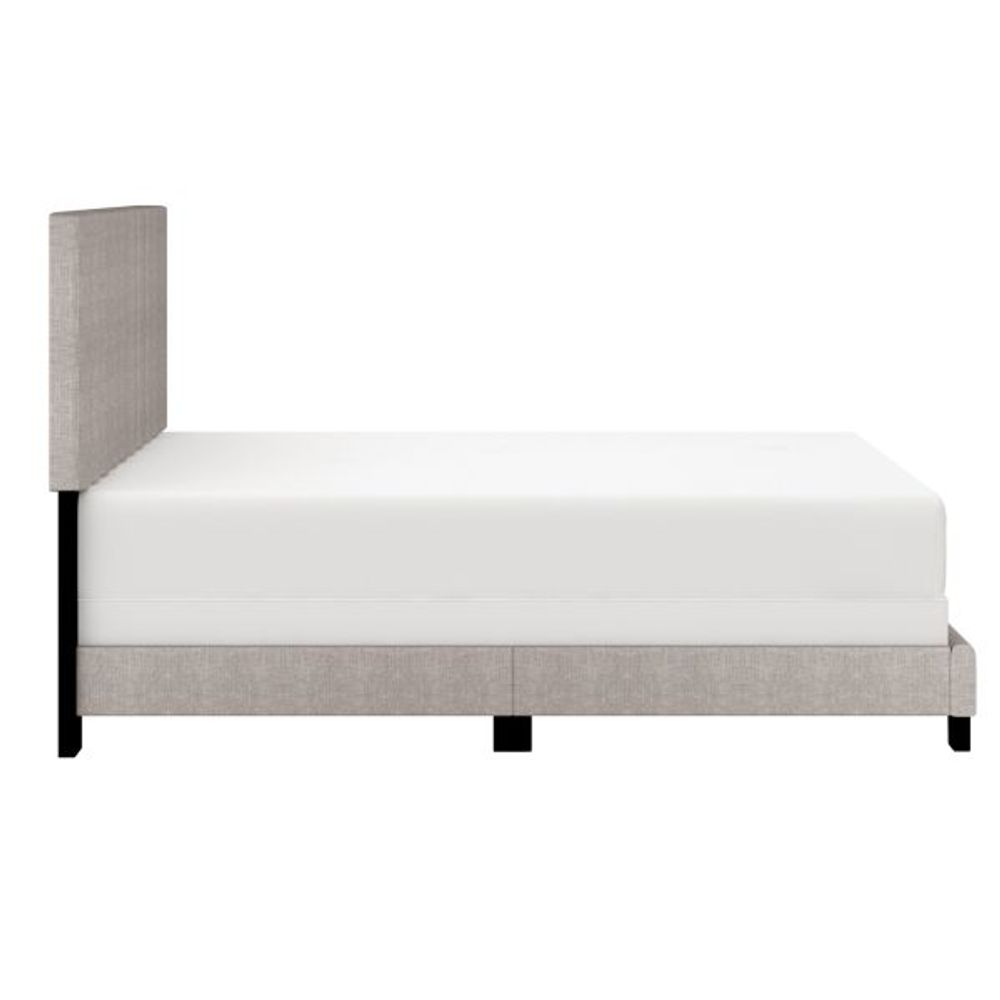 Jedd 54" Double Bed in Light Grey Fabric