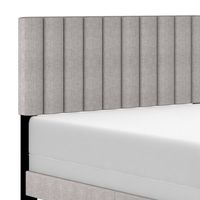 Jedd 54" Double Bed in Light Grey Fabric