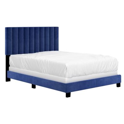 Jedd 54" Double Bed in Blue Velvet