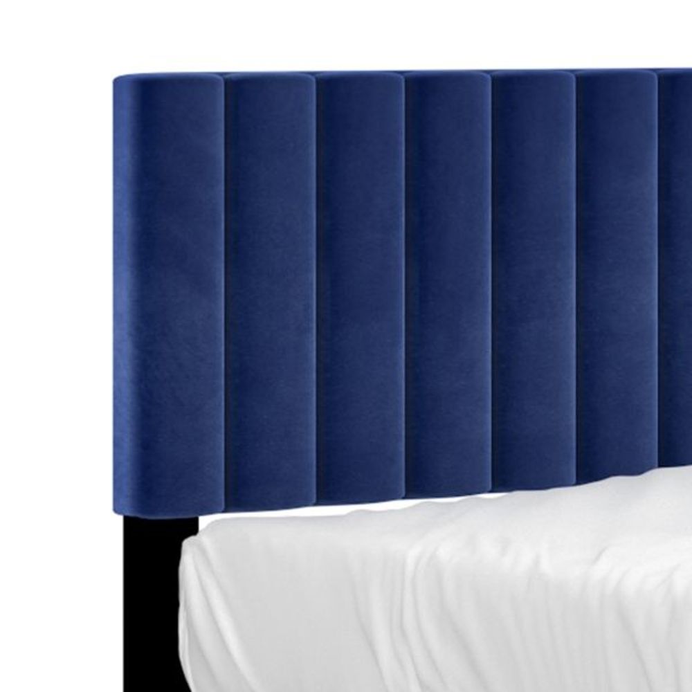 Jedd 54" Double Bed in Blue Velvet