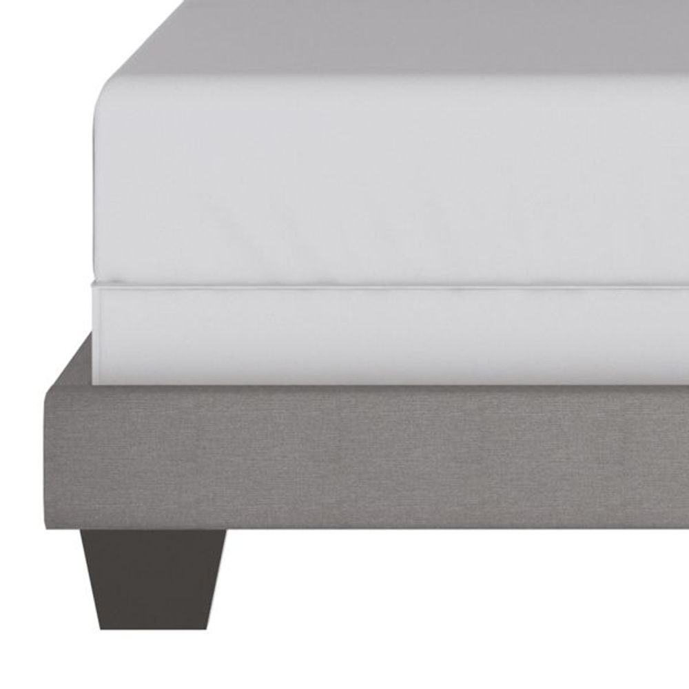 Gunner 54" Double Bed in Light Grey Fabric