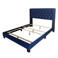 Gunner 54" Double Bed in Blue Velvet