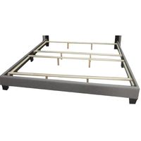 Gunner 78" King Bed in Light Grey Fabric