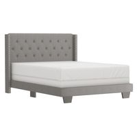 Gunner 60" Queen Bed in Light Grey Fabric