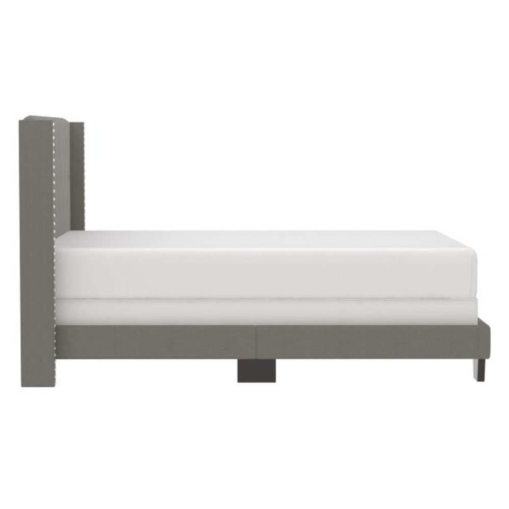 Gunner 60" Queen Bed in Light Grey Fabric