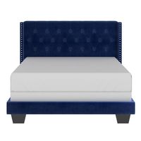 Gunner 60" Queen Bed in Blue Velvet