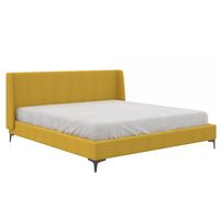 Hamburg 78" King Platform Bed in Mustard