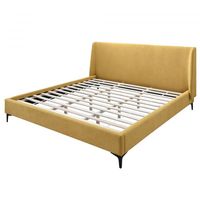 Hamburg 78" King Platform Bed in Mustard