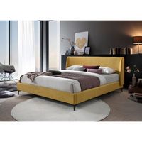 Hamburg 78" King Platform Bed in Mustard