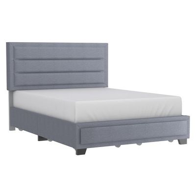 Russell 54" Double Platform Bed with Storage in Grey