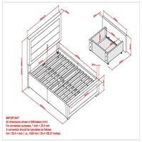 Russell 60" Queen Platform Bed with Storage in Grey