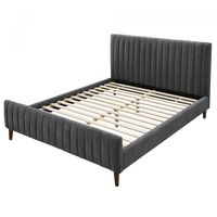 Hannah 60" Queen Platform Bed in Charcoal