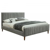 Hannah 60" Queen Platform Bed in Light Grey