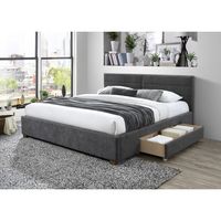 Emilio 78" King Platform Bed with Drawers in Charcoal