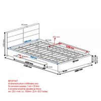 Emilio 78" King Platform Bed with Drawers in Charcoal