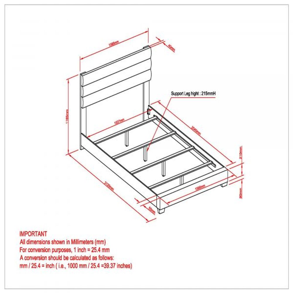 Gary 60" Queen Bed in