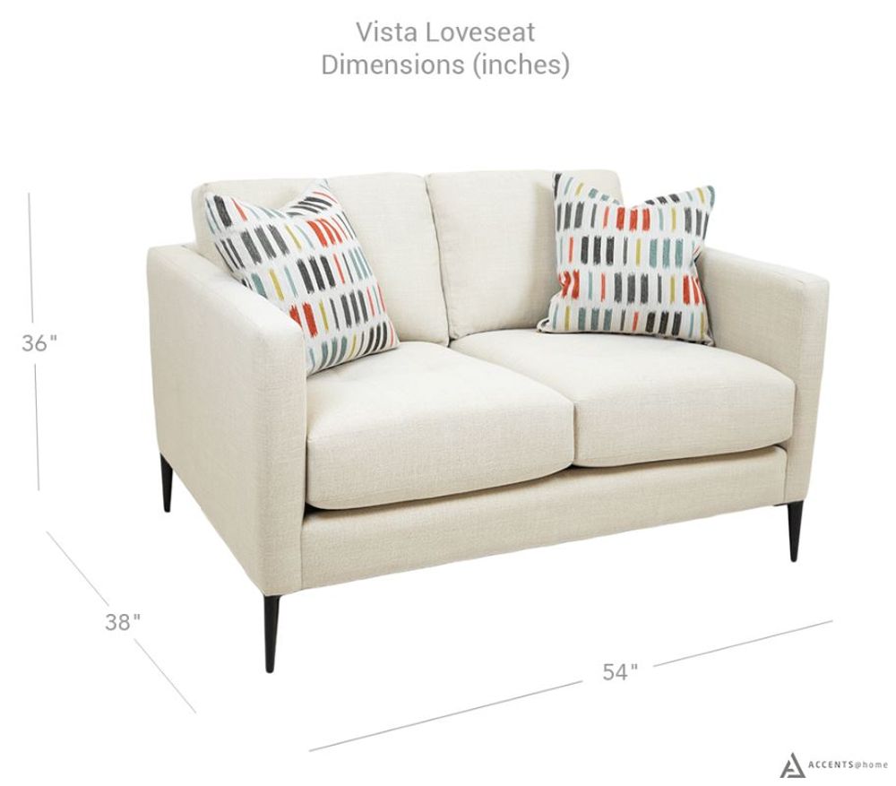 Vista Fabric Loveseat - Effie Ivory