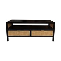 Rattan Coffee Table - Ebony