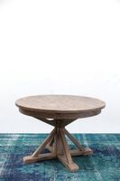 Irish Coast Round Extension Dining Table - Rustic Sundried