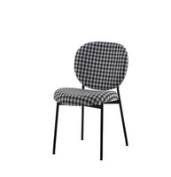 Vashi Dining Chair - Black 'n White Plaid