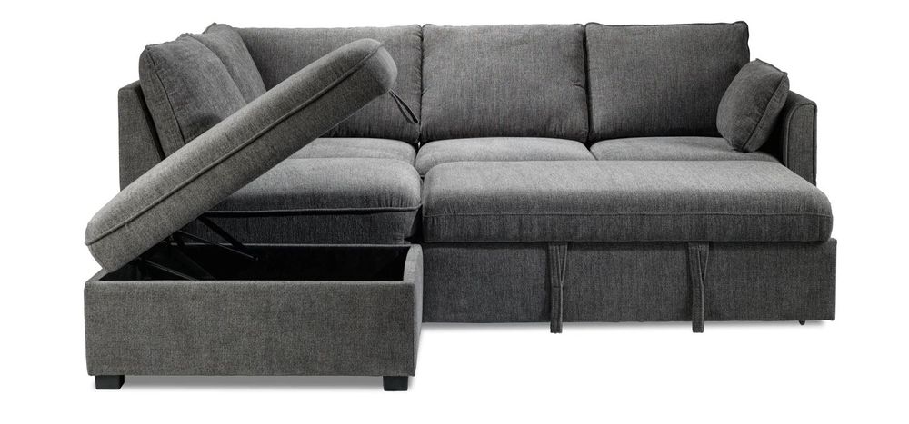 Portland Pull Out Sleeper Sectional with ottoman