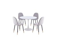 Iris Dining Chair - Grey velvet