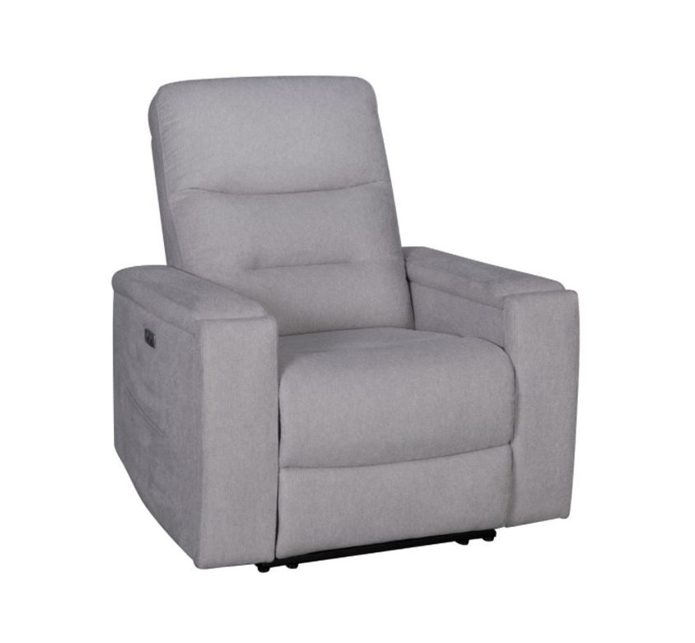 Roche Power Recliner Chair - Light Grey