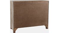 GRAMERCY GREY WASH WIRE CHEVRON 3 DOOR ACCENT CABINET