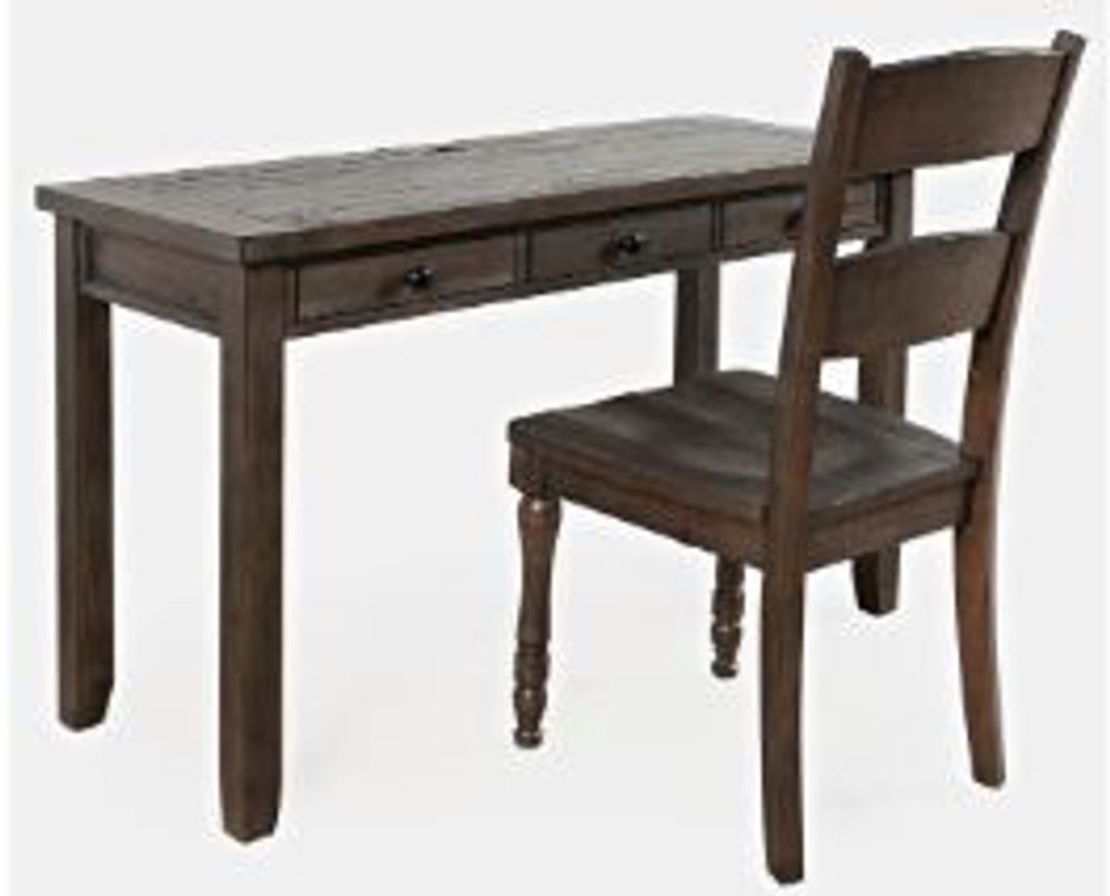 Madison County Power Desk Barnwood Finish