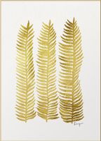 Zen Set of 3 Alloy Matt - Golden Frame Wall Art