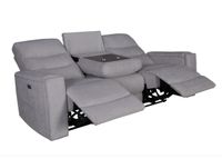 Roche Power Recliner Sofa- Light Grey