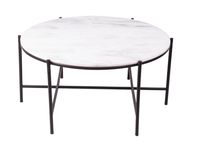 ROUND MARBLE TOP COFFEE TABLE