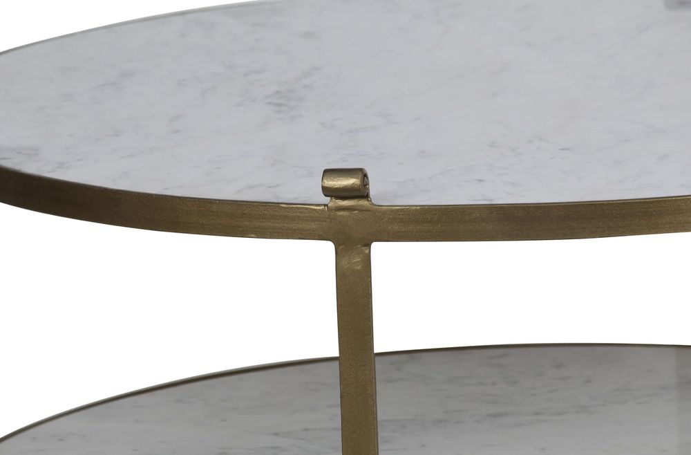 Round Coffee Table-Marble