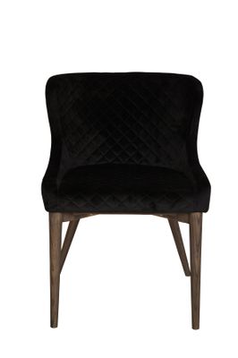 Mila Dining Chair - Black Velvet