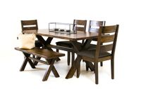 Alston Solid Wood 6pcs Dining Set