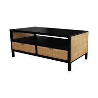 Rattan Coffee Table - Ebony