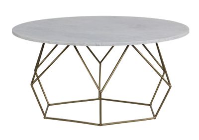 Octagon Marble Top Coffee Table