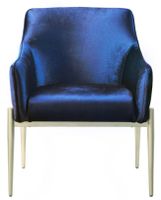 Cara Accent Chair-Navy Velvet