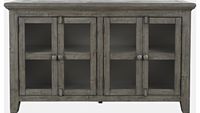 Rustic 4 Door Low Cabinet 54" - Stone