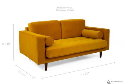 Robbie Velvet Loveseat